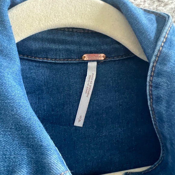 Free People Blue Denim Mini Dress - Picture 2 of 2